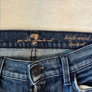 7 For All Mankind High Rise Denim Jeans - Classic Blue